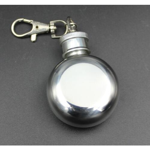 Mini Jug 304 Stainless Steel Outdoor Portable 1 Oz 29ml Round Spherical Metal Hip Flasks