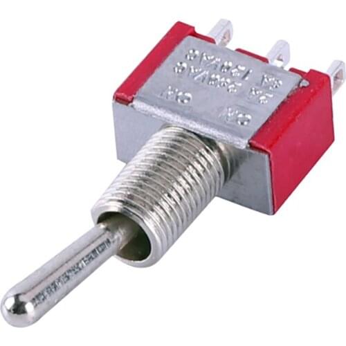 MTS Miniature Micro Toggle Switch 2PINS 3PINS 5PINS SPST SPDT ON-ON 125VAC 6A M6 Mounting 12V Toggle Switch