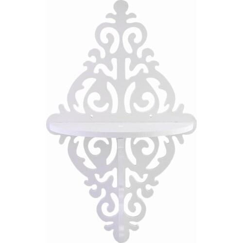 European Style Wall Shelf White Sharp Point Storage Board Wall Bedroom Wall Storage Rack Decorative Flower Rack