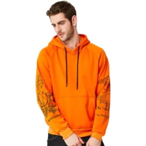 2021Spring and Autumn New Mens Sweater Printed Loose Hoodie Running Sports Casual Fashion Men Clothing Streetwear Mens Top