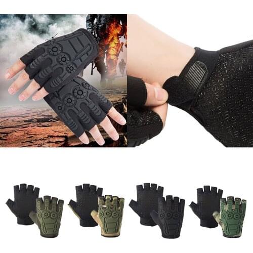 Half Finger Gloves with Hard Brack for Sports Racing Cycling Motorcycle MTB Bike