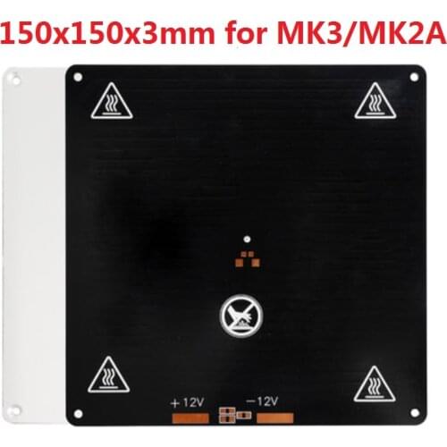 3D Printer Heated Bed 150x150mm Aluminium Heated Bed for MK3 MK2A Heating Platform Round Corner Hotbed 3D Printer Accessaries