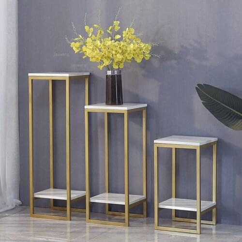 Nordic Wrought Iron Living Room Storage Holders Simple Modern Indoor Balcony Apartment Flower Shelf Bedroom Hotel Flower Stand