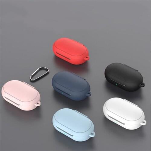 Silicone Protective Case for Samsung Galaxy Buds /Buds Plus Earphones Storage Box Protection Cover Case Pouch with Buckle