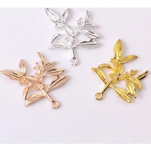 10 PCS 32*27mm Fashion Metal Alloy Branch Pendant Connectors Charm DIY Accessories For Jewelry Making