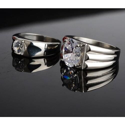 316L Stainless Steel Emerald Oval Cut Created AAAAA Cubic Zirconia Wedding Rings for Women Luxury Proposal Engagement Ring