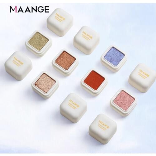 MAANGE 6 Color Metallic Glitter Eye Shadow Pallete Long-Lasting Waterproof Soft Shimmer Eye Makeup Cosmetic Maquillajes New