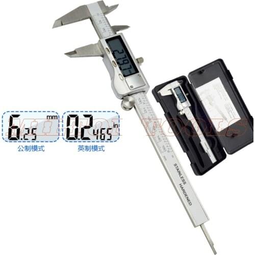 High quality 12inch Measure guage metal case Digital Caliper Precision Stainless Steel Inch/Metric LCD Screen 0-12Inches/300mm
