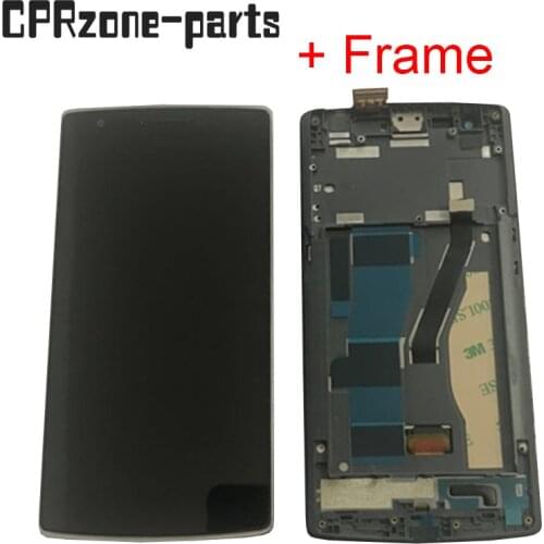 5.5" Black + Frame For OnePlus One 1 A0001 LCD Display With Touch Screen Digitizer Sensor Panel Assembly
