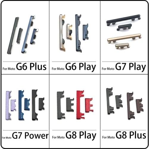 100pcs/lot， Power Button + Volume Side Button For Motorola Moto G7 G6 G8 G9 Plus Play Power One Vision Action