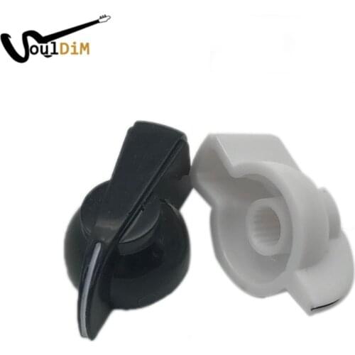 20pcs Plastic Guitar AMP Amplifier Knob Gutiarra Effect Pedal Chicken Head Knob Black White for Choose Wholesale
