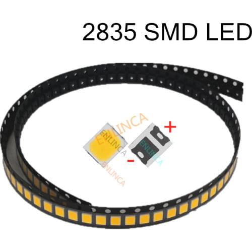 200PCS/LOT 2835 SMD Pure White / Natural White / Warm White / Cool White LED 23-26LM Bright Lamp Beads Light Emitting Diode