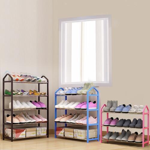 3/4/5 Tiers Modern Shoe Rack Shoe Hanger Solid Room Organizer Multi-layer Shoes Shelf Multi-functional Bedroom Storage Household