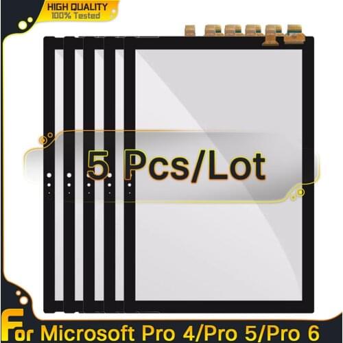5 Pcs 5PCS For Microsoft Surface Pro 4 Pro 5 Pro 6 1724 1796 LP123WQ1 1807 Touch Screen Digitizer Sensor Replacement