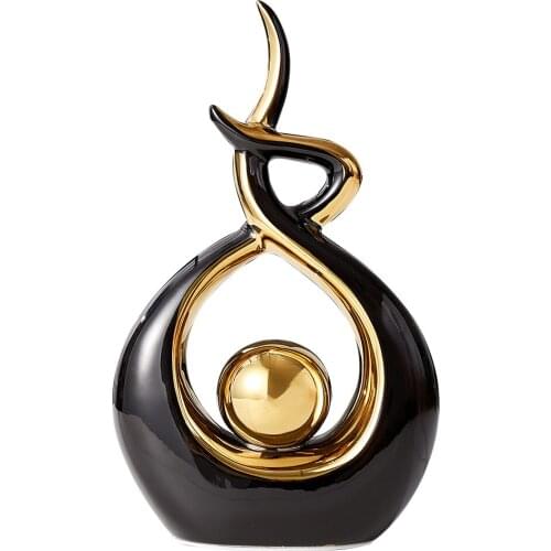 Home decoration accessories for living room Ceramic Abstract statues Porcelain Handicraft Office desk decoration art figurine