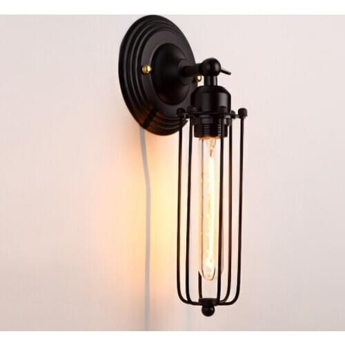 American Retro E27 LED wall lamp rural Industrial style indoor bedroom living room restaurant loft corridor sconce light fixture
