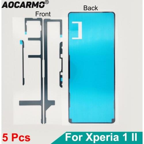 Aocarmo 10Pcs For SONY Xperia 1 II X1ii LCD Screen Display Adhesive Front Frame Sticker Glue Tape XQ-AT52 XQ-AT51 SO-51A MARK2