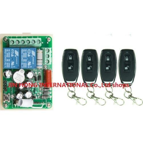 Free Shipping AC220V 2CH RF Wireless Remote Control Switch With 4pcs Transmitter