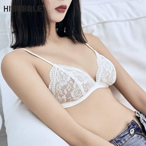 Sexy Lace Bras for Women Wire Free bralette Push Up Bra Breathable Triangle Thin Lace Bralette brassier Zero pressure Soft Bra