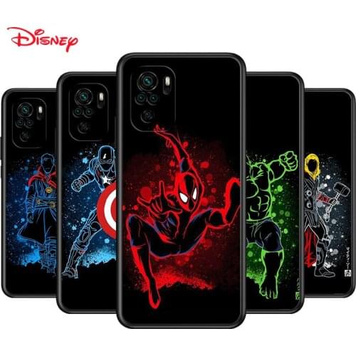 TPU Silicone Cover Marvel Art Superhero For Xiaomi Redmi Note 10 10S 9 9S Pro Max 9T 8T 8 7 6 5 Pro 5A Phone Case