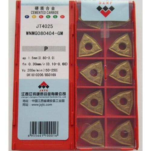 JXTC WNMG080404-GM JT4025 / WNMG080408-GM JT4025 / WNMG080412-GM JT4025 WNMG431 WNMG432 WNMG433 CNC carbide inserts 10PCS/BOX