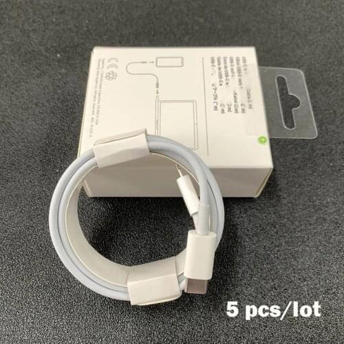 5 PCS/LOT PD iPhone Fast Charging USB Type C Lightning Cable For Apple iPhone 12 11 Pro Max 8 Phone Charge Data Line Accessories