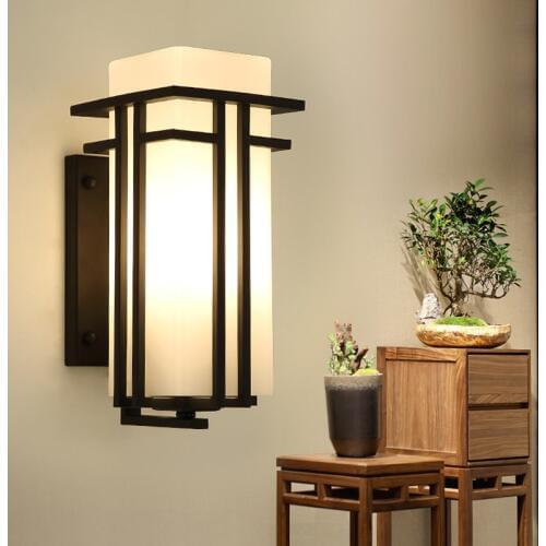 Chinese Living Room Wall Lamp Bedroom Bedside Lamp hotel Corridor Retro Lantern Stairs Aisle Light Waterproof Outdoor lighting
