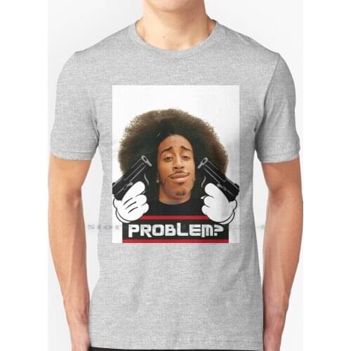 Ludacris-Problem ? T Shirt 100% Pure Cotton Luda Ludacris Problem Gun Mickey Funny Afro Gangster Gangsta Ghetto Hood Street