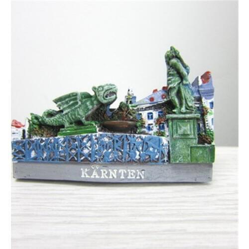 Austria Magnet Karnten klagenfurt Lindwurm Tourist Souvenir Fridge Magnetic Stickers