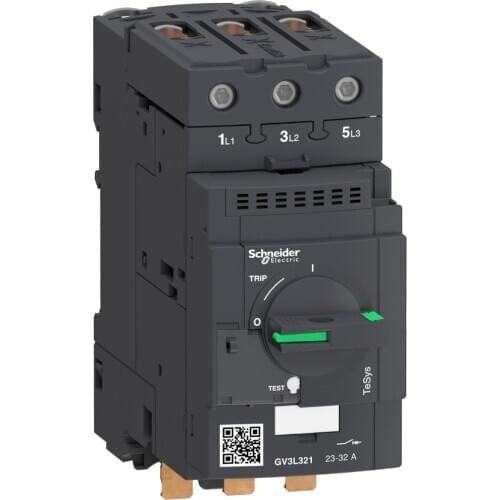 Motor Magnetic Circuit Breakers, 3 Pole, Knob (Control), Magnetic Protection Rating: 32 A, another with a everlink®BTR Terminal
