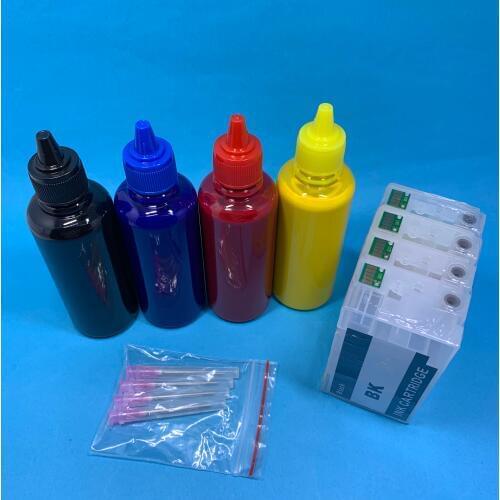 YOTAT 4*100ml Pigment ink + refillable ink cartridge PGI1600 PGI-1600XL PGI-1600 for Canon MAXIFY MB2060 MB2360 printer