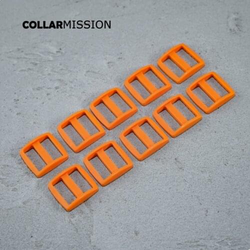 Retailing Rectangce plastic Slider Tri-Glid for Dog Collar Bag Belt Webbing Clasp 25mm orange RZK25SJ12