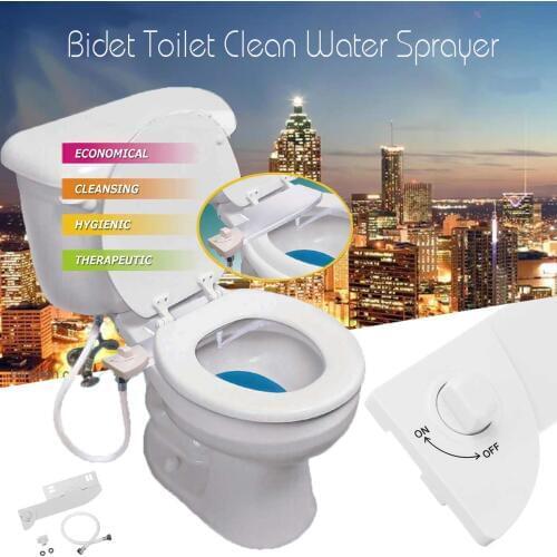 Non-electric Toilet Bidet Seat Water Self-Cleaning Nozzle-Fresh Water Bidet Sprayer Mechanical Bidet Accessories