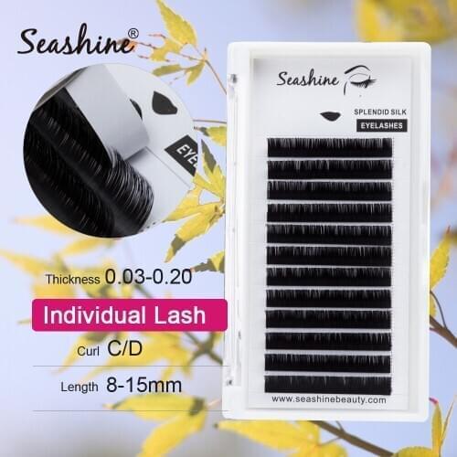 Seashine Classi lash L Curl 12Rows/Case Mix length Volume Lash Faux Mink Individual Lashes Eyelash Extension