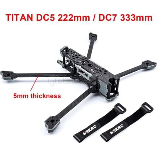 TITAN DC5 V1.4 DC5-HD 222mm / DC7 DC7-HD 333mm 7inch HD Freestyle 5mm Arm Carbon Fiber Frame w/ HD Air Unit TPU Parts FPV Drone