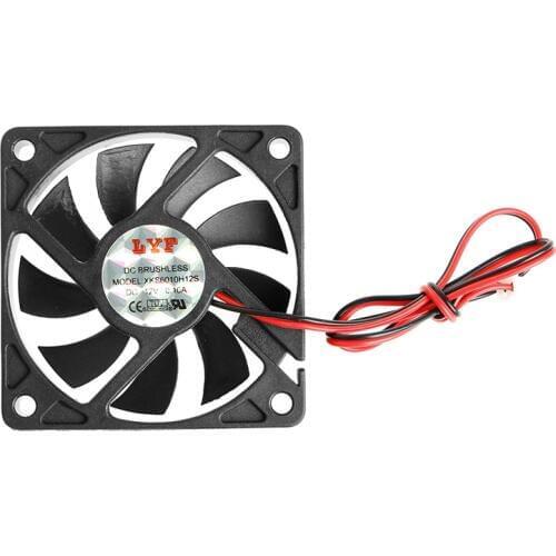 DC 12V 2-Pin 60x60x10mm PC Computer CPU System Sleeve-Bearing Cooling Fan 6010 Drop ship