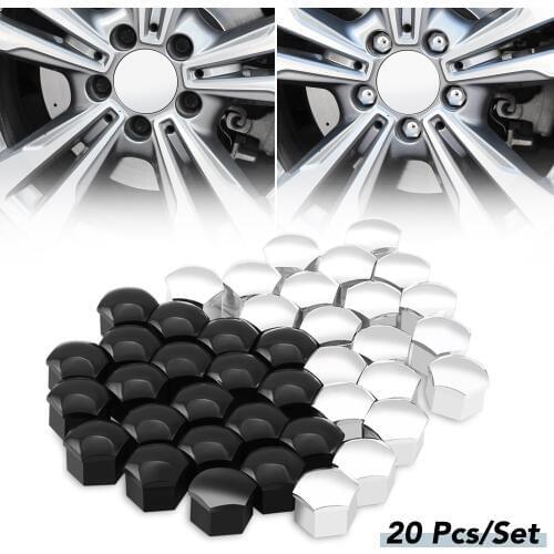 20Pcs Car Wheel Nut Caps Hub Screw Cover 17mm Bolt Rim for Seat Ateca Leon Ibiza Alhambra Arosa Corboda Toledo
