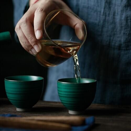 Japanese Bubble Tea Cup Kung Fu Tea Set Ceremonial Ceramic Cups Hand Painted Home Bowls Handmade Vintage Small Business Supplies