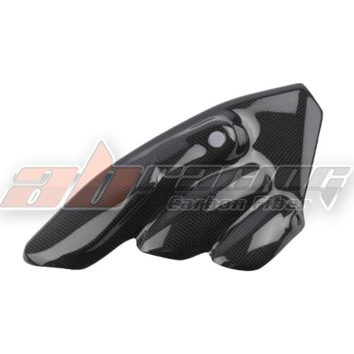 Rearset Muffler Exhaust Heat Shield Cover Guard For MV Agusta Brutale 675 / 800 / 800RR Dragster 800 / RR Full Carbon Fiber
