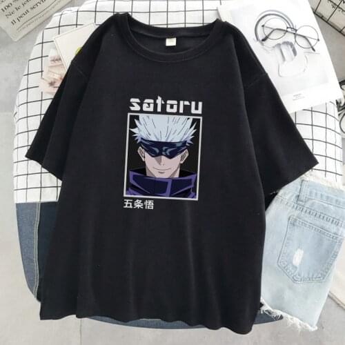 Anime Satoru Gojou Character Printing Tops Women Summer Oversize T-Shirts Hot sale Brand T Shirts Street Style Womens T Shirt