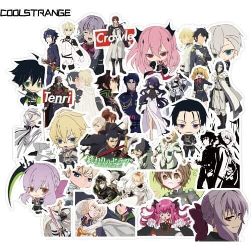 10/30/50Pcs Seraph Of The End Anime Japanese Anime Stickers For Laptop Motorcycle Skateboard Luggage Decal Children Toy Helmet