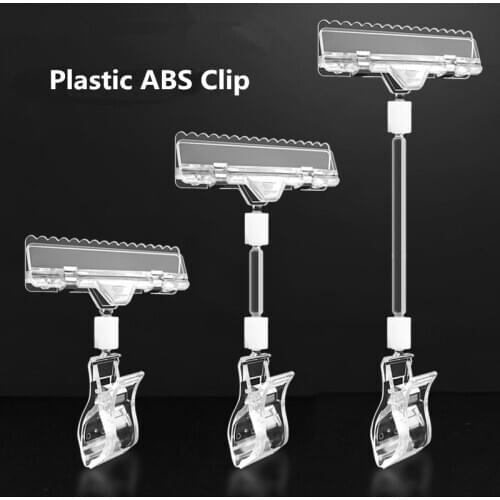 10 Pieces Clear Plastic Rotatable Merchandise Sign Display Mini POP Clip Tag Holders for Business Cards