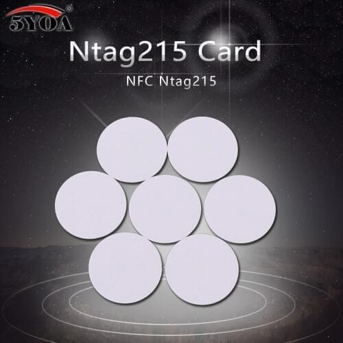 100pcs/Lot NFC215 NFC TAG Key Tags Token Patrol Label RFID Tag Mini NFC Phone Card Switch 215 Smart Ring Chip