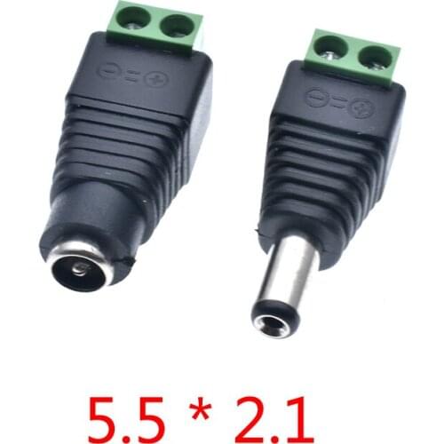 5 Set/lot DC Power Socket 3.5X1.35mm,5.5X2.1mm,5.5X2.5mm 12V DC Power Interface Male And Female Plug Connector Special Wholesale