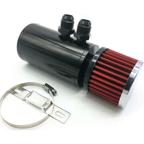 500ml AN10 Baffled Aluminum Oil Catch Can Reservoir Tank With Breather Filter