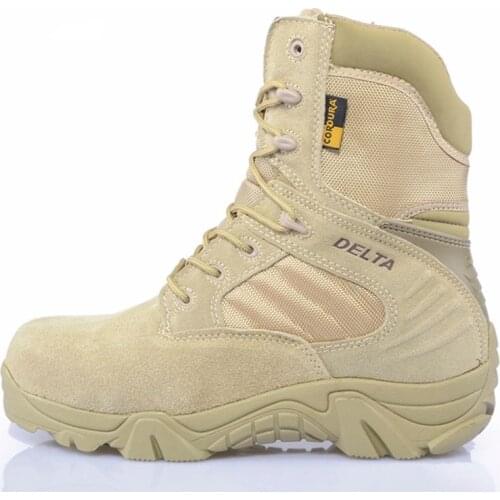 Army Male Commando Combat Desert Winter Outdoor Hiking Boots Landing Tactical Military Shoes (Size 36 - 46)