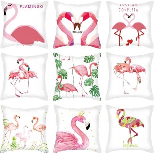Decorative Sofa Cushion Case Hawaiian Flamingo Bed Pillow Cover Home Decor Car Cushion Cover Cute Pillow Case Tropical Party