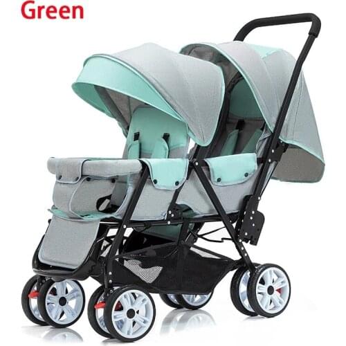 Twins Baby Stroller Lightweight Pram Folding Travel Two Babies Double Stroller 0~36 Month Baby Twins Cart