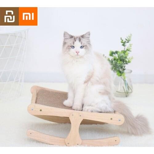 Xiaomi Pet Corrugated Cat Scratching Board Lying Solid Wood Cat Shaker Grinding Claw Board Cat Litter Cat Bed Pet Toys Youpin MI
