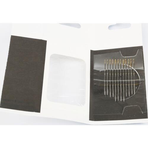 12 pcs /lot Blind Needles Gold/Silve Tail Easy To Go Through From Side Hand Sewing Embroidery Tool DIY Needlework Sewing Needles